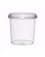Plastic bin TP133 - 1180 ml - Ø133 mm - clear