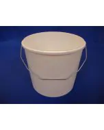 Plastic bin 2256 - 5,8 L. w/metal handle - White