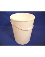 Plastic bin 498 - 26 L. w/metal handle - White