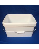 Plastic bucket 6170-17 L. w/metal handle - White