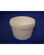 Plastic bucket 8032-3,2 L. w/plastic handle - White