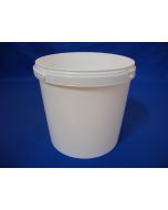 Plastic bucket 8106-10,8 L. w/plastic handle - White