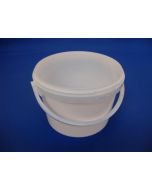 Plastic bucket EZE3000- 3,1 L. w/profile hole - White
