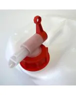 Drain cock with vent - DIN 55 - red