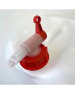 Drain cock with vent - DIN 60 - red