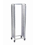 Box trolley stainless steel 36 slots - 440x600x1880 mm