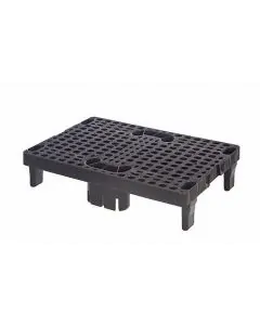 Plastic pallet 1/4 pallet - brown with 6 feet