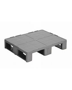 Plastic pallet 1/2 pll - DT600 silver gray with edges