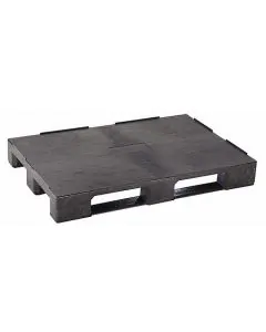 Plastic pallet type B800 regenerated with edges - Black