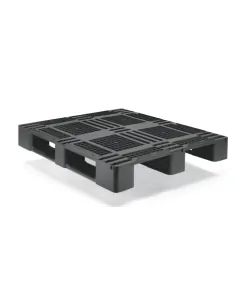 Plastic pallet Craemer D3-R - 3 compartments without edges - black