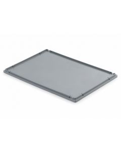 Lid for plastic box type E - 600x400 mm - Gray