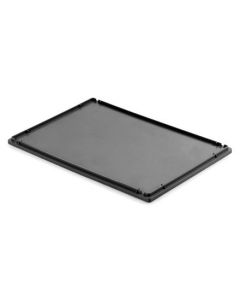 Lid for plastic box type E - 600x400 mm - Black