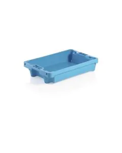 Fillet box with drain 600x400x125 mm 15L/10kg - blue