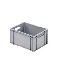 Plastic box R - 400x300x193 mm w/hole - gray
