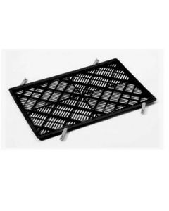 Lid perf. 600x400 mm with 4 closing clamps - black