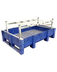 Dolav spill tray for 2 horizontal drums - 500 l. - Blue