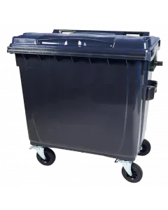 Europlast 4-wheeled 660L waste container dark gray