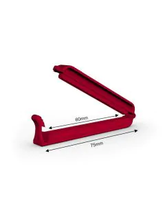 Bag clamp 75/60 mm - red