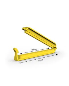 Bag clamp 75/60 mm - yellow