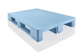 Plastic pallet Craemer TC1 3 compartments without edges - Light blue