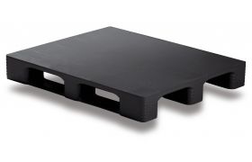 Plastic pallet Craemer TC3 with 3 dividers - rimless - Black