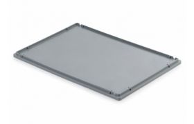 Lid for plastic box type E - 600x400 mm - Gray