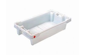Fishing box C stackable 890x560x235 mm 75L/50kg - white