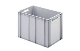 Plastic box UNISTA 600x400x425mm w/hole - light gray