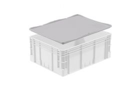Lid for plastic box S - 800x600 mm - loose - gray