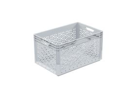 Plastic box Lightline perf. 600x400x320 mm - gray