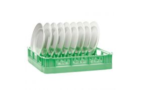 Dish basket 500x500x105 mm plate - green