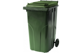 Europlast 2-wheeled 240L waste container green