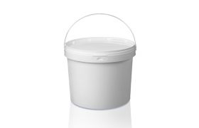 Plastic bucket 8035-3,5 L. w/plastic handle - White