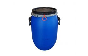 Plastic lidded dish 30 l. - Blue with black lid and handle