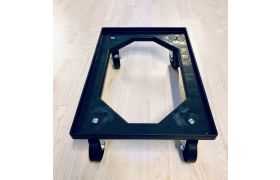 ESD trolley 620x420 mm - with rubber wheels - Black