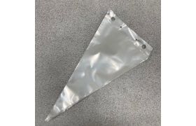 Sharps bag 200x370+40 mm - 45 my - clear