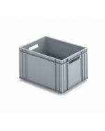 Plastkasse R - 400x300x234 mm m/hå.hul - grå