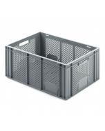 Plastkasse R - perf. 600x400x274 mm - grå