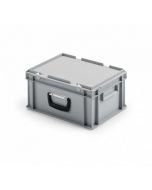 Kuffertkasse UNISTA 400x300x190mm (inkl låg) - grå