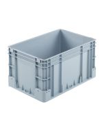 Plastkasse S - 600x400x320 mm u/hå.hul - Grå