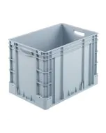 Plastkasse S - 600x400x420 mm m/hå.hul - Grå