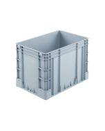 Plastkasse S - 600x400x420 mm u/hå.hul - Grå