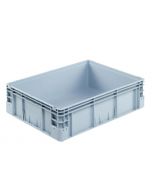 Plastkasse S - 800x600x220 mm u/hå.hul - Grå