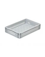 Basicline perf. 600x400x120 mm - u/hå.hul - grå