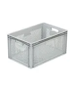Basicline perf. 600x400x320 mm - m/hå.hul - grå