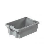 Plastkasse stabelvendbar 600x400x210 mm - grå