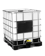 IBC Palletank 1000 L. - Brugt gitter - Ny blære 2"