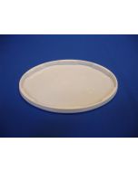 Oval plastlåg DOP5500 - 290x210 mm - Hvid