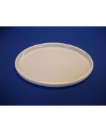 Oval plastlåg DOEP11-12500 - 344x264 mm - Hvid