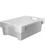 Plastkasse stabelvendbar 600x400x200 mm - Hvid